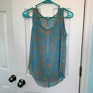 Moonlight Women's Size‎ Small Blue Printed Sleeveless Tank Top